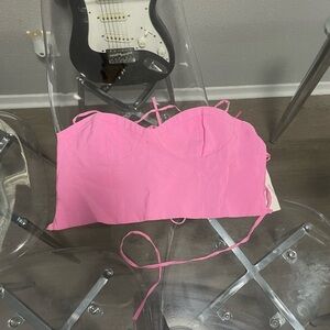 Zara Vibrant Pink Bustier Crop Top